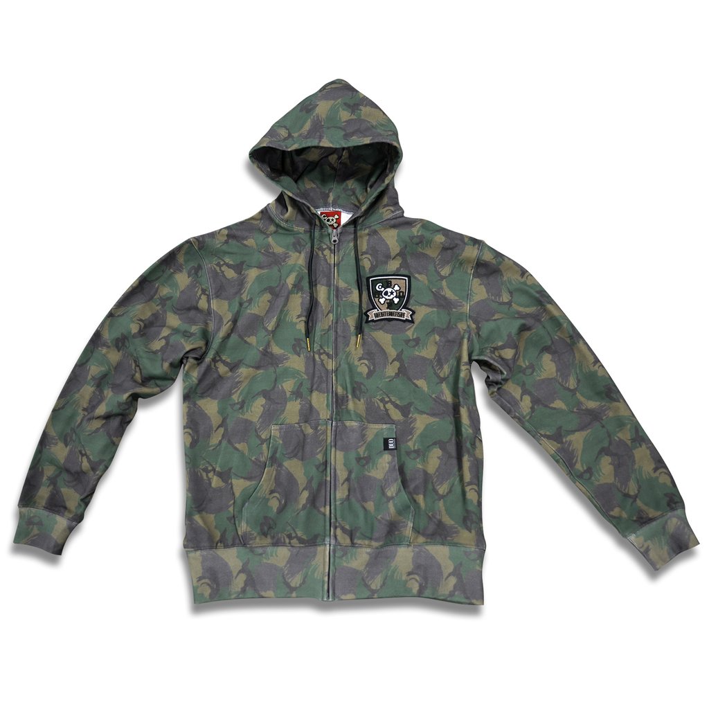 College Emblem Zip Up Hoodie